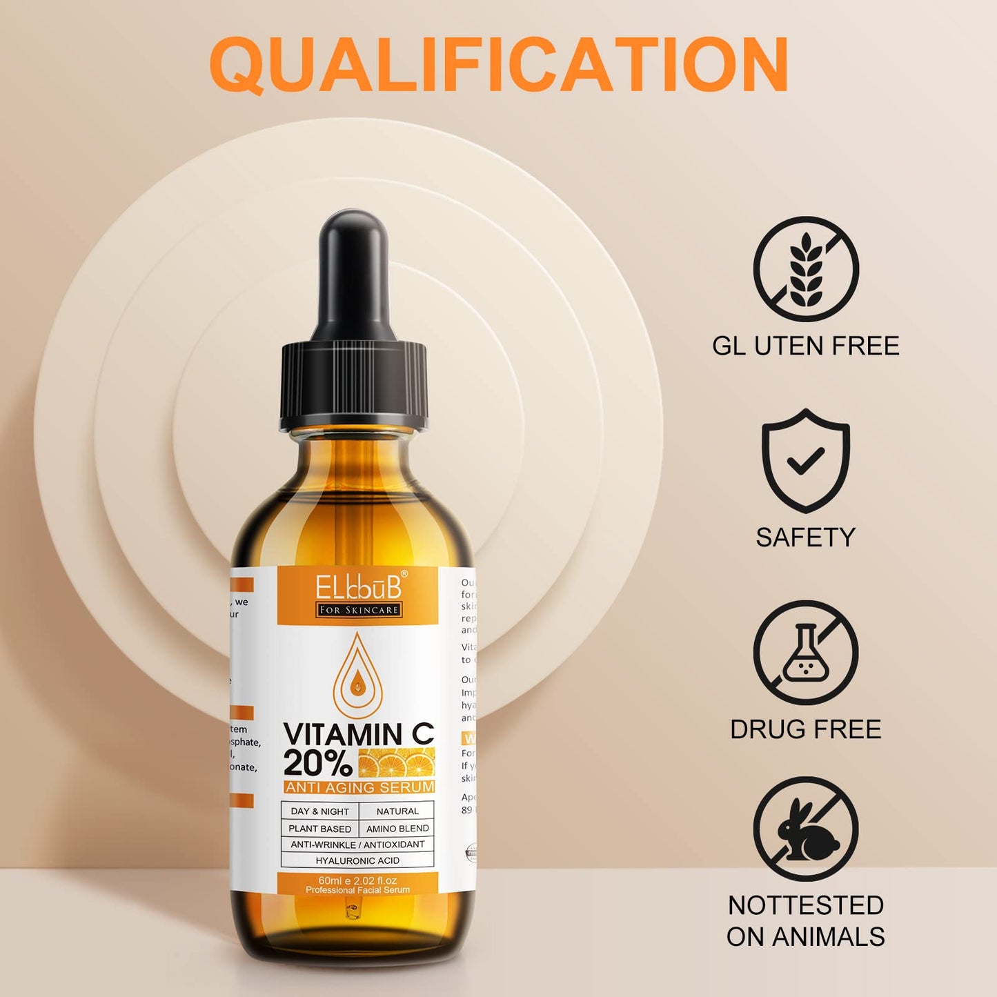 Premium 20% Vitamin C Serum For Face with Hyaluronic Acid, Retinol & Amino Acids - Boost Skin Collagen,Hydrate & Plump Skin, - dailyvitalstore