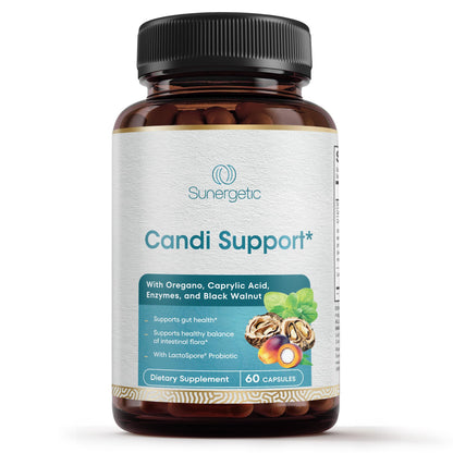 Premium Candida Cleanse Supplement – Candida Support Supplement with Oregano, Caprylic Acid, Black Walnut & Probiotics – Supports Gut Health, - dailyvitalstore