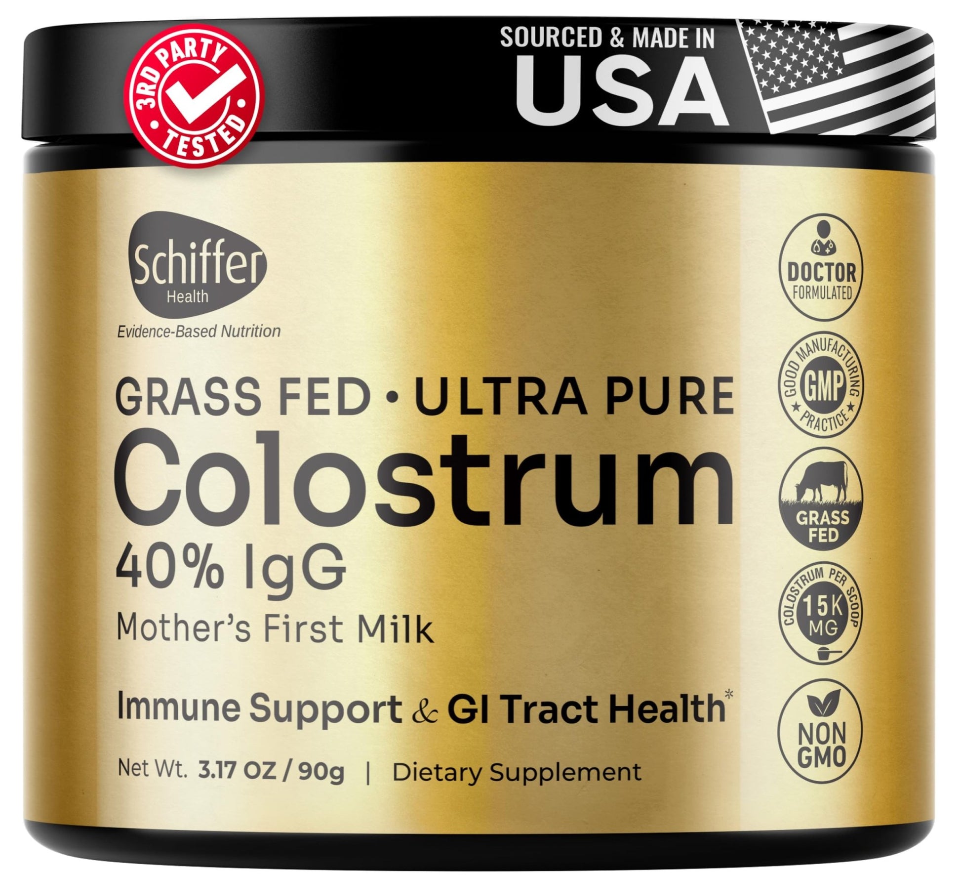 Premium Colostrum Supplement Highest IgG for Gut Health, Immune Support & Recovery Superfood, Anti-Age - Pure Grass-Fed Bovine Colostrum Powder - dailyvitalstore