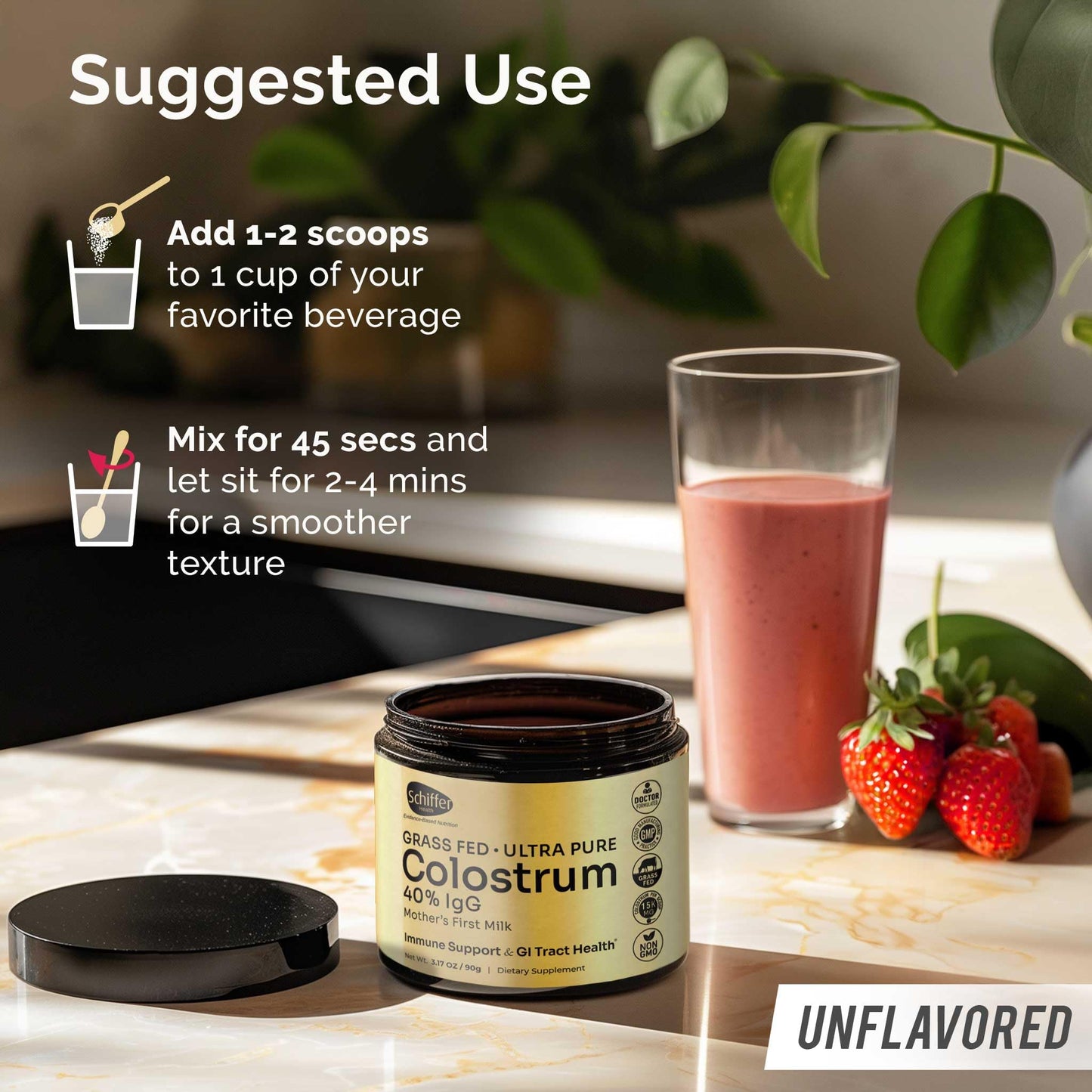 Premium Colostrum Supplement Highest IgG for Gut Health, Immune Support & Recovery Superfood, Anti-Age - Pure Grass-Fed Bovine Colostrum Powder - dailyvitalstore
