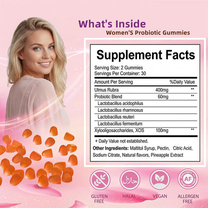 Premium Feminine Balance Gummies for Women - 60 Gummies, Hawaiian Pineapple Flavor - with Probiotics & Vitamin C - Supports Feminine Wellness & Healthy Balance - Gluten Free, Vegan（30 Servings）（Q2） - dailyvitalstore