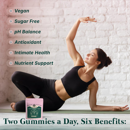 Premium Feminine Balance Gummies for Women - Hawaiian Pineapple Gummies for Women PH Balance Wellness, Immune Support, Vegan Daily Supplement for Odor and Flora Health , 60 Counts - 30 Servings - dailyvitalstore