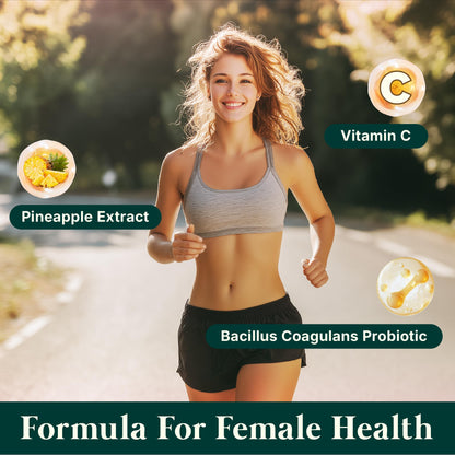 Premium Feminine Balance Gummies for Women - Hawaiian Pineapple Gummies for Women PH Balance Wellness, Immune Support, Vegan Daily Supplement for Odor and Flora Health , 60 Counts - 30 Servings - dailyvitalstore
