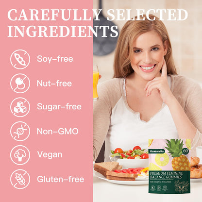 Premium Feminine Balance Gummies,Vital Vaginal Probiotics Source Feminine Gummies,Probiotic Gummies for Prenatal & Postnatal Women - Probiotics for Digestion, pH Balance, Gut Health, Immune Support - dailyvitalstore
