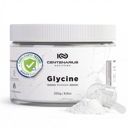Premium Glycine Powder 250g | Amino Acids Supplement for Post Workout Muscle Recovery, Digestion, Sleep Aid + More - Vegan, Additive-Free - dailyvitalstore