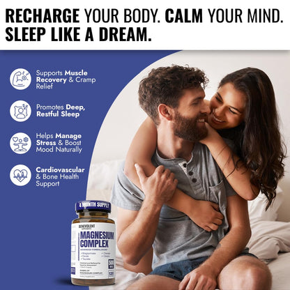 Premium Magnesium Capsules 500mg, High Absorption Formula Chelated Buffered Citrate to Support Digestion, Bone, Sleep & Muscle Health - dailyvitalstore