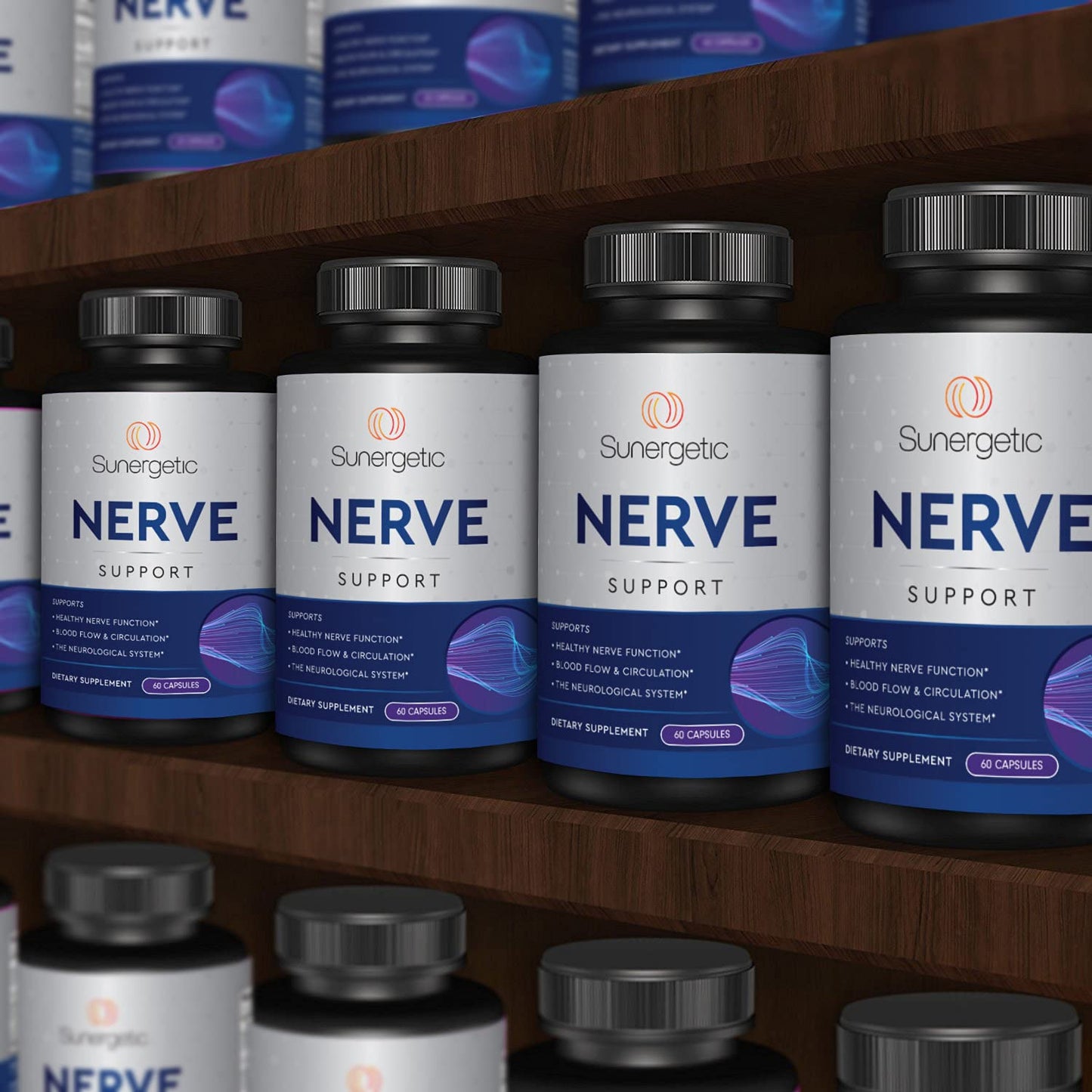 Premium Nerve Support Supplement – with Alpha Lipoic Acid (ALA) 600 mg, Acetyl-L-Carnitine (ALC) & Benfotiamine - Nerve Support Formula for Healthy Circulation, Feet, Hands & Toes - 60 Capsules - dailyvitalstore