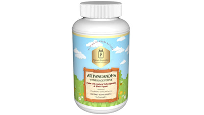 Premium Organic Ashwagandha with Black Pepper - 1300mg per Serving, 60 Capsules - Made in USA, FDA Registered Facility - Enhanced Absorption with Piperine for Optimal Performance - dailyvitalstore