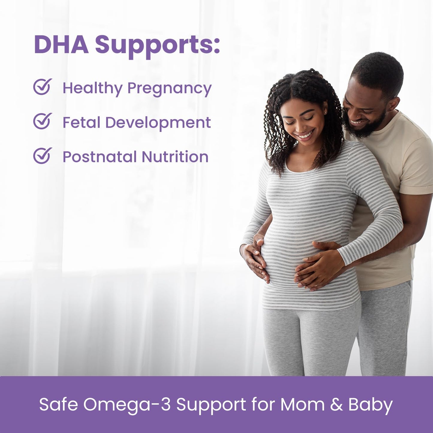 Prenatal DHA for Women 600mg + 400 IU Vitamin D3 | 120 Softgels | Supports Brain Health | Triglyceride Omega 3 Fish Oil DHA Prenatal Vitamins for Pregnancy & Nursing | 300mg per Capsule - dailyvitalstore