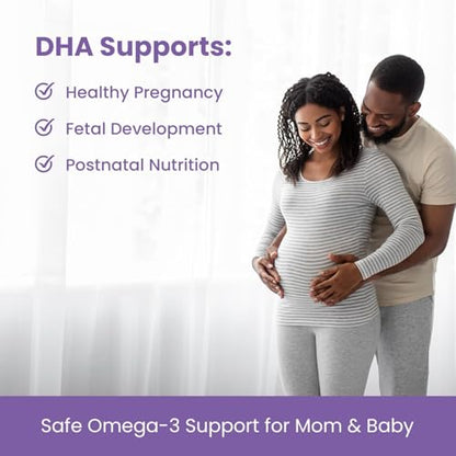 Prenatal DHA for Women 600mg + 400 IU Vitamin D3 | 120 Softgels | Supports Brain Health | Triglyceride Omega 3 Fish Oil DHA Prenatal Vitamins for Pregnancy & Nursing | 300mg per Capsule - dailyvitalstore