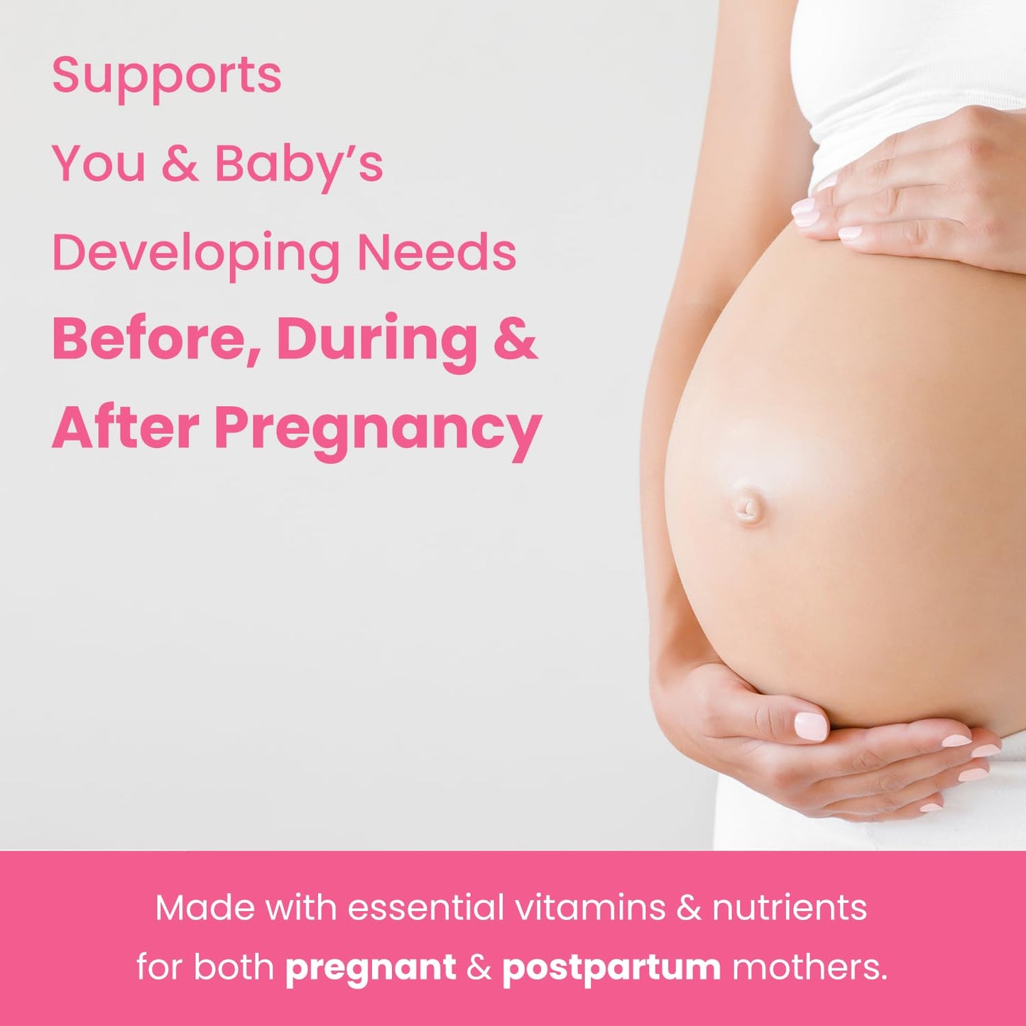 Prenatal Vitamin Gummies with DHA | Vegan Prenatal Vitamins for Women with Omega 3, Methylfolate, Choline & D3, Pregnancy Vitamins for Fetal Development - dailyvitalstore