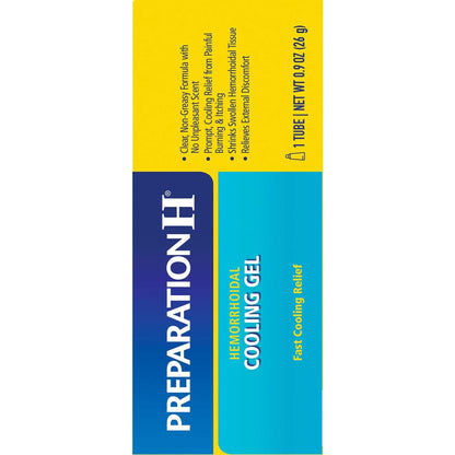 Preparation H Hemorrhoid Cooling Gel with Aloe for Fast Discomfort Relief - 0.9 Oz Tube - dailyvitalstore