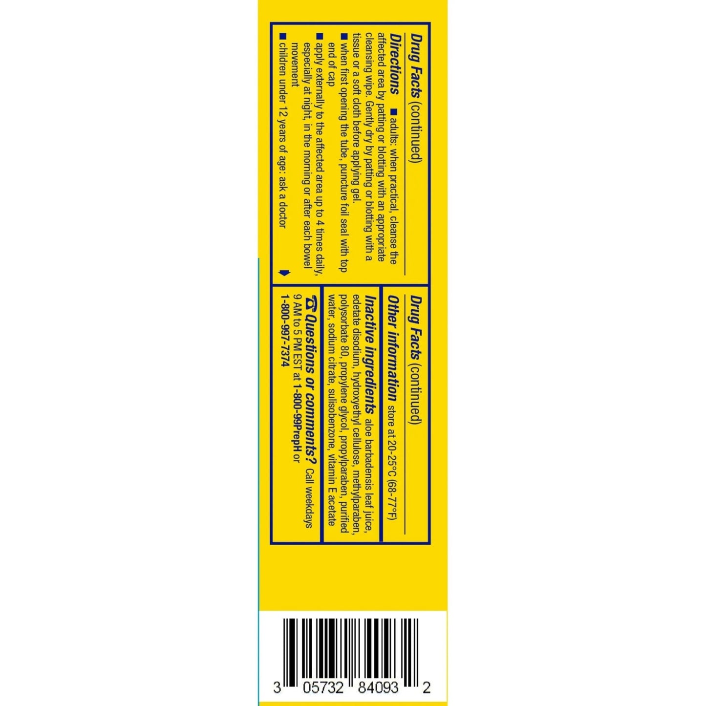 Preparation H Hemorrhoid Cooling Gel with Aloe for Fast Discomfort Relief - 0.9 Oz Tube - dailyvitalstore