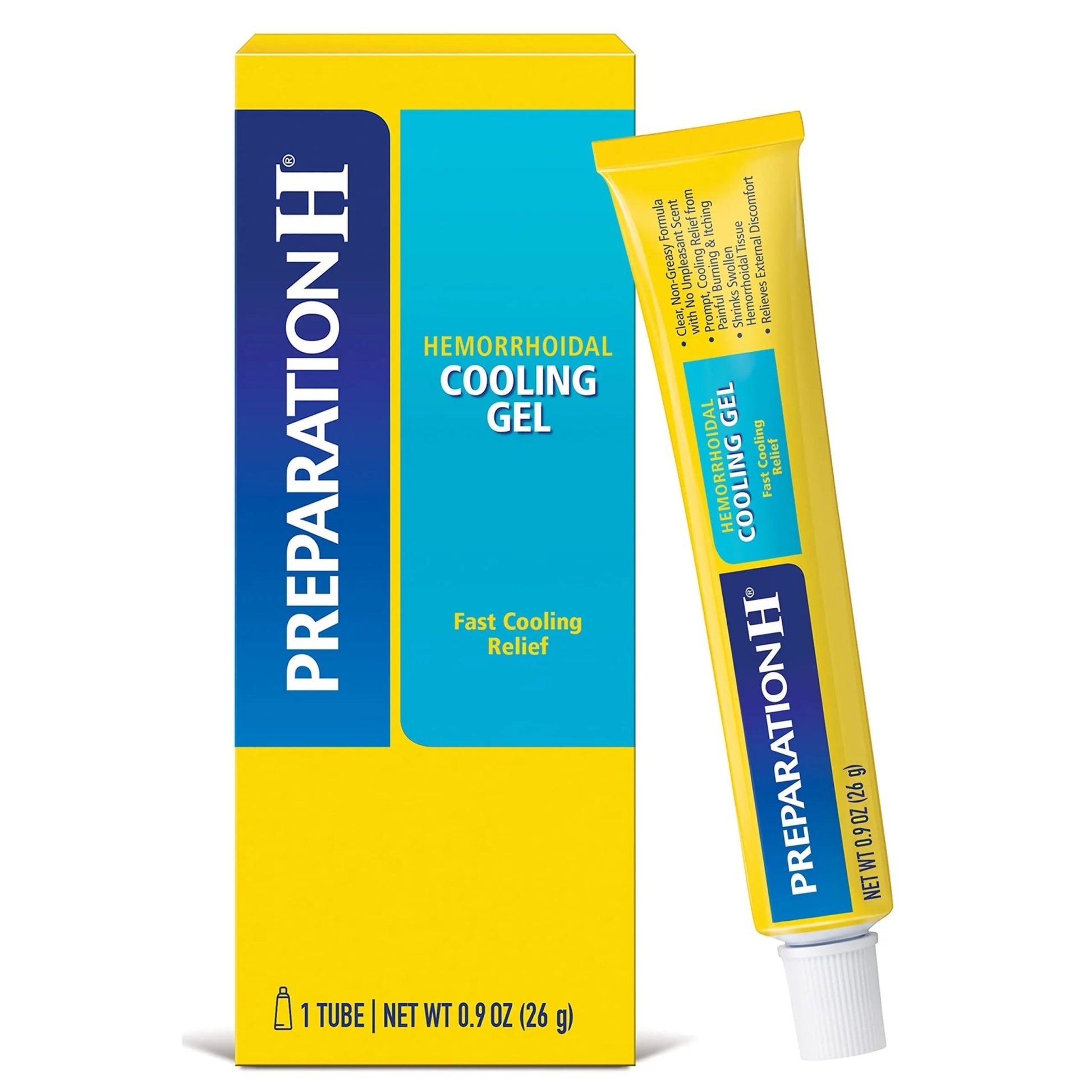 Preparation H Hemorrhoid Cooling Gel with Aloe for Fast Discomfort Relief - 0.9 Oz Tube - dailyvitalstore