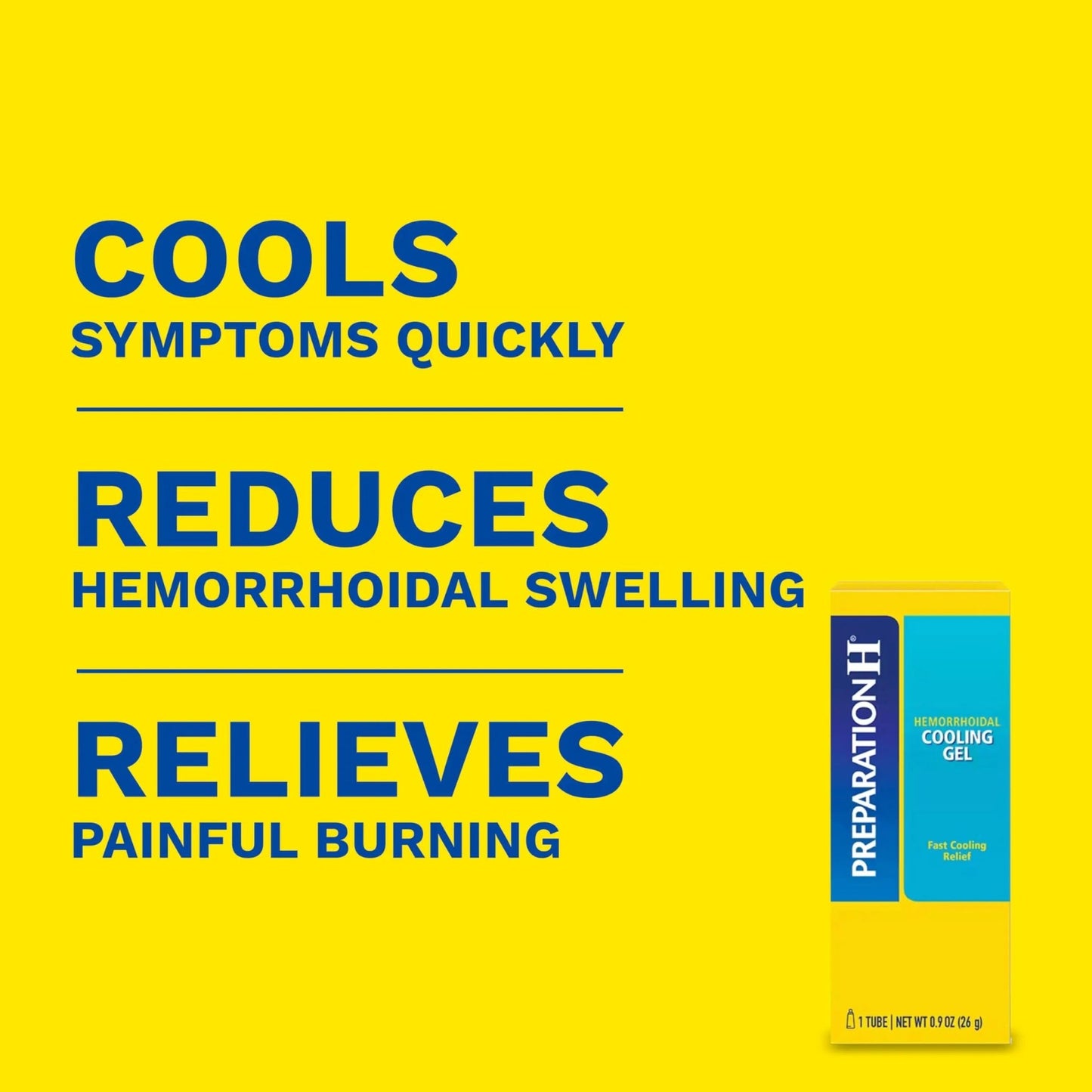 Preparation H Hemorrhoid Cooling Gel with Aloe for Fast Discomfort Relief - 0.9 Oz Tube - dailyvitalstore