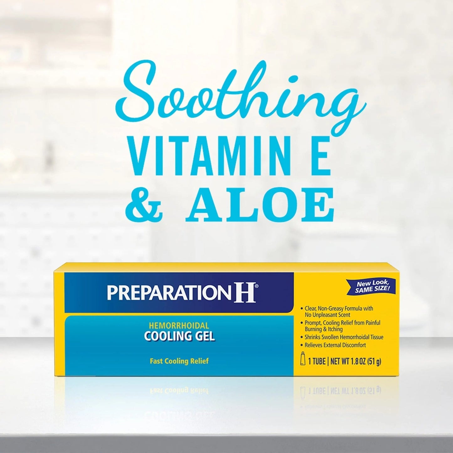 Preparation H Hemorrhoid Cooling Gel with Aloe for Fast Discomfort Relief - 0.9 Oz Tube - dailyvitalstore