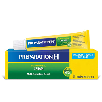 Preparation H Hemorrhoid Cream with Aloe for Multi-Symptom Relief - 1.8 Oz Tube - dailyvitalstore