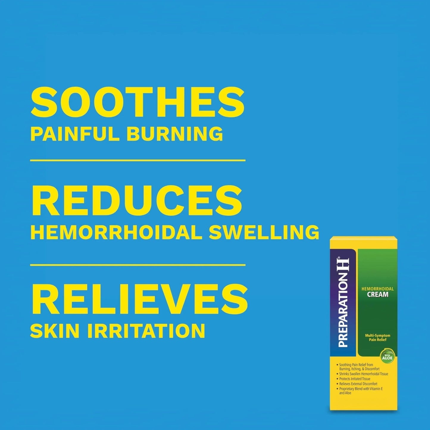 Preparation H Hemorrhoid Cream with Aloe for Multi-Symptom Relief - 1.8 Oz Tube - dailyvitalstore