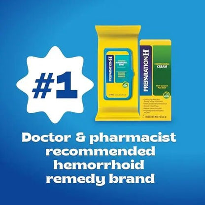 Preparation H Hemorrhoid Flushable Wipes with Witch Hazel for Skin Irritation Relief - 48 Count - dailyvitalstore