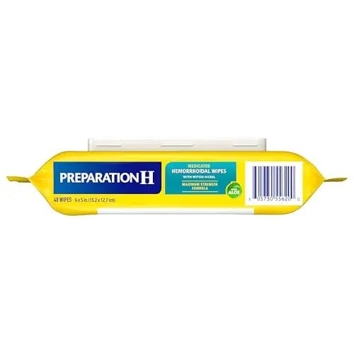 Preparation H Hemorrhoid Flushable Wipes with Witch Hazel for Skin Irritation Relief - 48 Count - dailyvitalstore