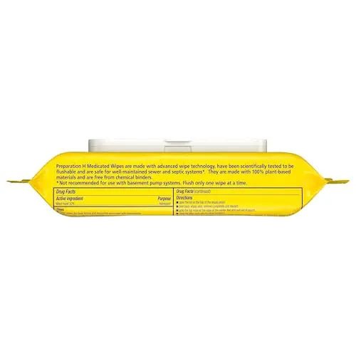 Preparation H Hemorrhoid Flushable Wipes with Witch Hazel for Skin Irritation Relief - 48 Count - dailyvitalstore