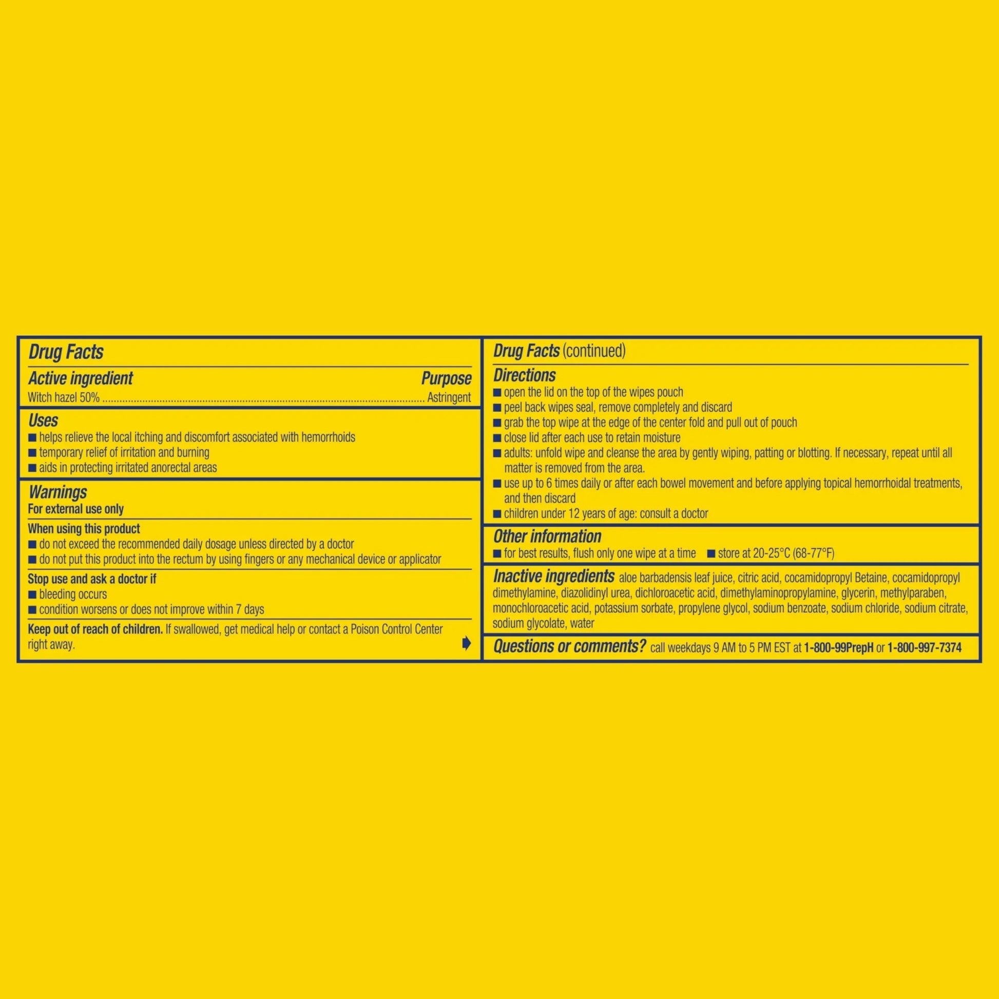 Preparation H Hemorrhoid Flushable Wipes with Witch Hazel for Skin Irritation Relief - 48 Count - dailyvitalstore