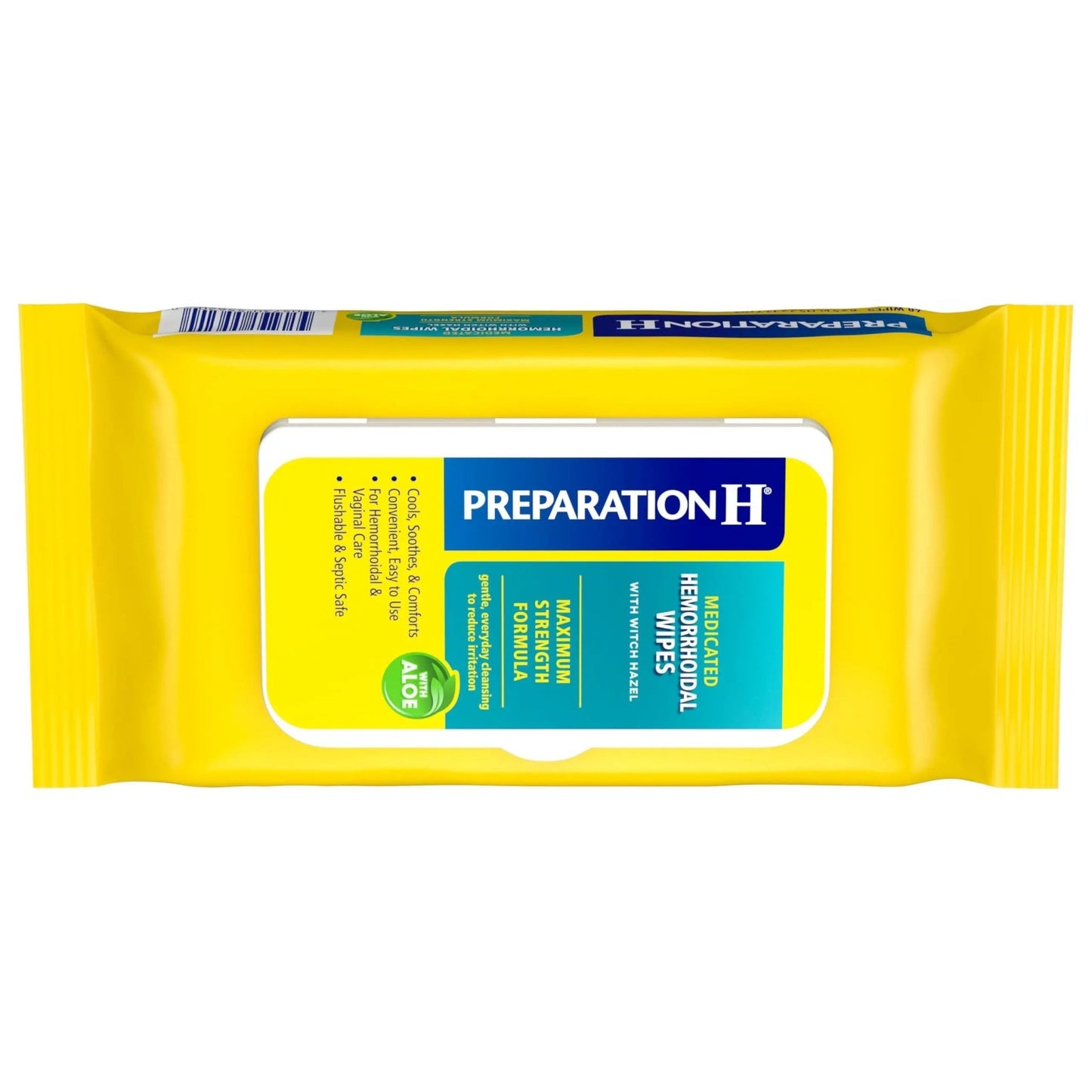Preparation H Hemorrhoid Flushable Wipes with Witch Hazel for Skin Irritation Relief - 48 Count - dailyvitalstore