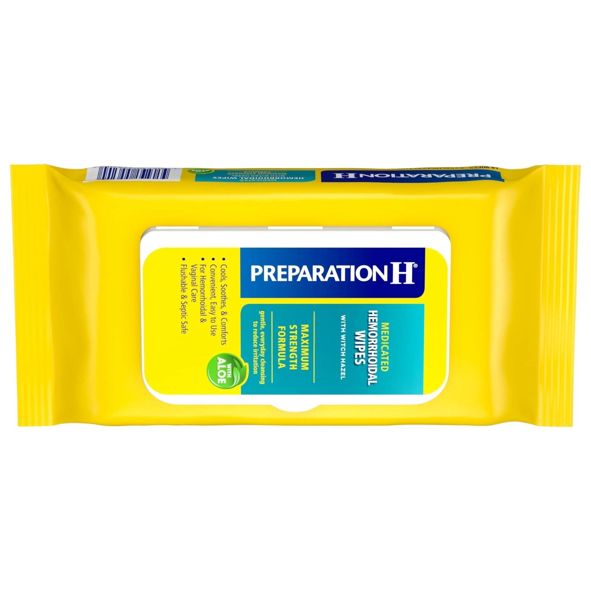 Preparation H Hemorrhoid Flushable Wipes with Witch Hazel for Skin Irritation Relief - 48 Count - dailyvitalstore