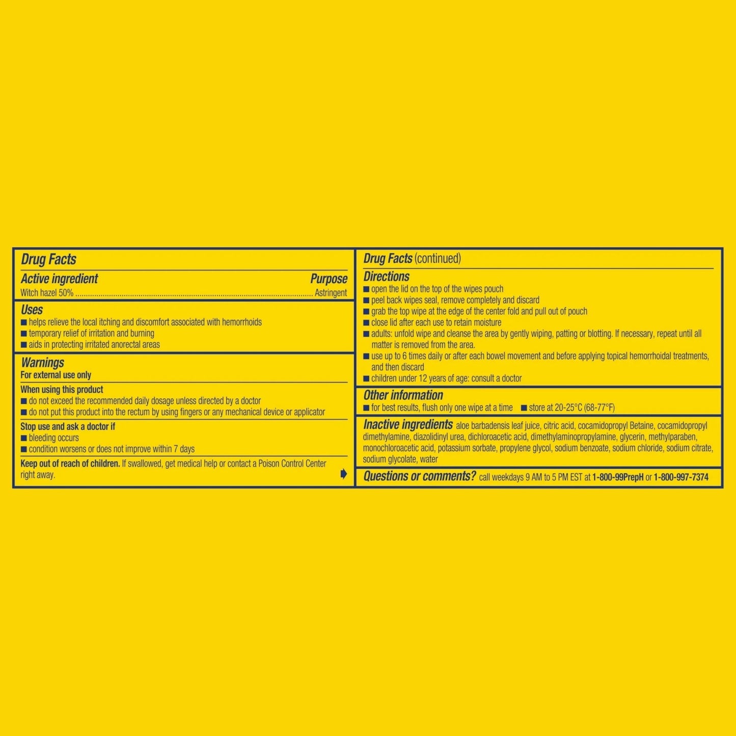 Preparation H Hemorrhoid Flushable Wipes with Witch Hazel for Skin Irritation Relief - 48 Count (Pack of 4) - dailyvitalstore