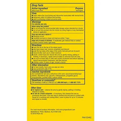 Preparation H Hemorrhoid Flushable Wipes with Witch Hazel for Skin Irritation Relief - 96 Count - dailyvitalstore