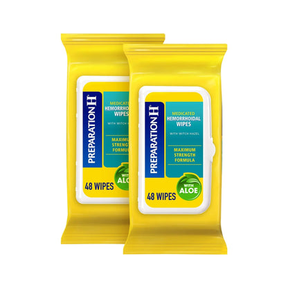 Preparation H Hemorrhoid Flushable Wipes with Witch Hazel for Skin Irritation Relief - 96 Count - dailyvitalstore