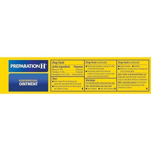 Preparation H Hemorrhoid Ointment, Itching, Burning and Discomfort Relief - 1 Oz Tube - dailyvitalstore