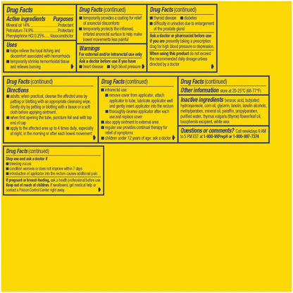 Preparation H Hemorrhoid Ointment, Itching, Burning and Discomfort Relief - 1 Oz Tube - dailyvitalstore