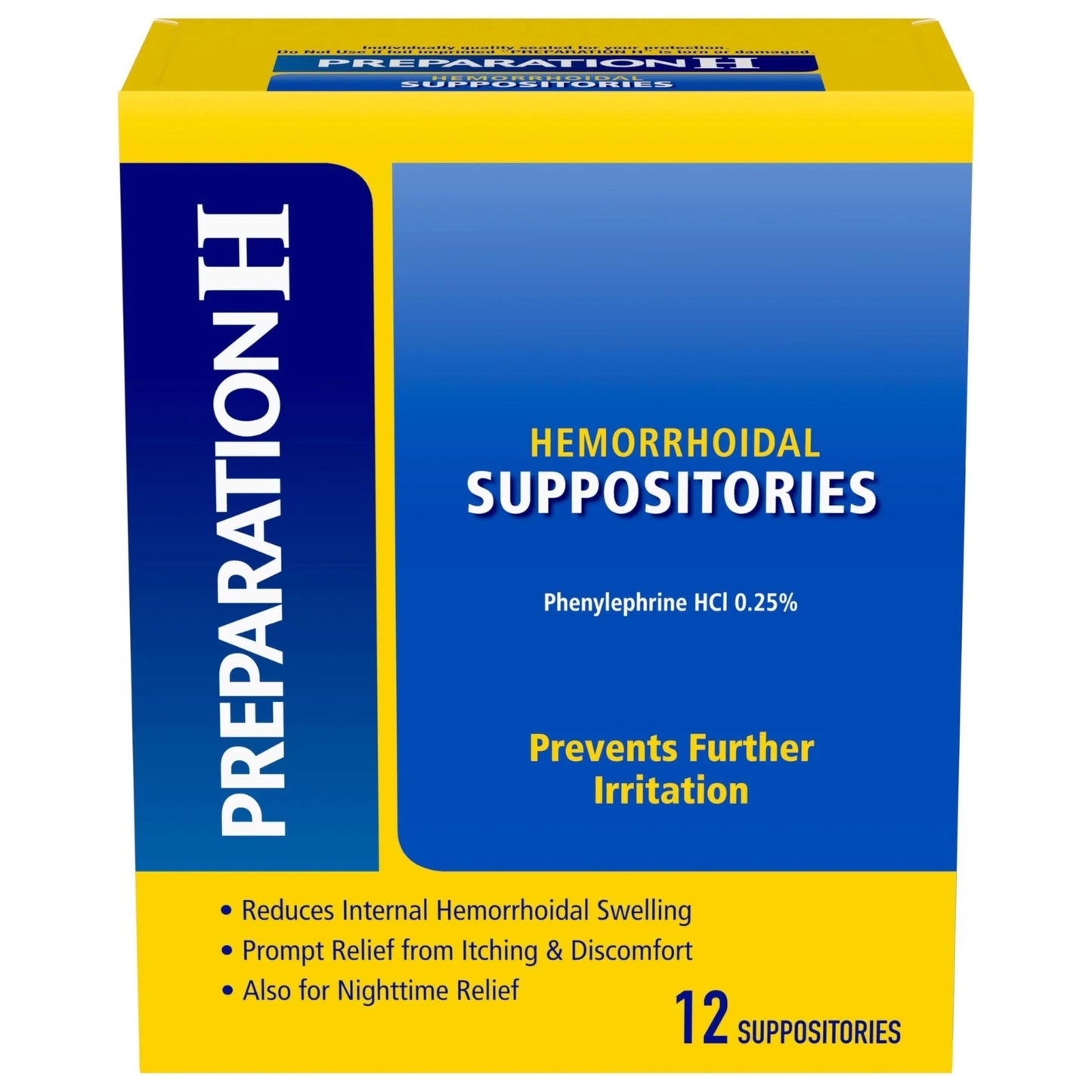 Preparation H Hemorrhoid Suppositories For Itching And Discomfort Relief - 12 Count (Pack of 1) - dailyvitalstore