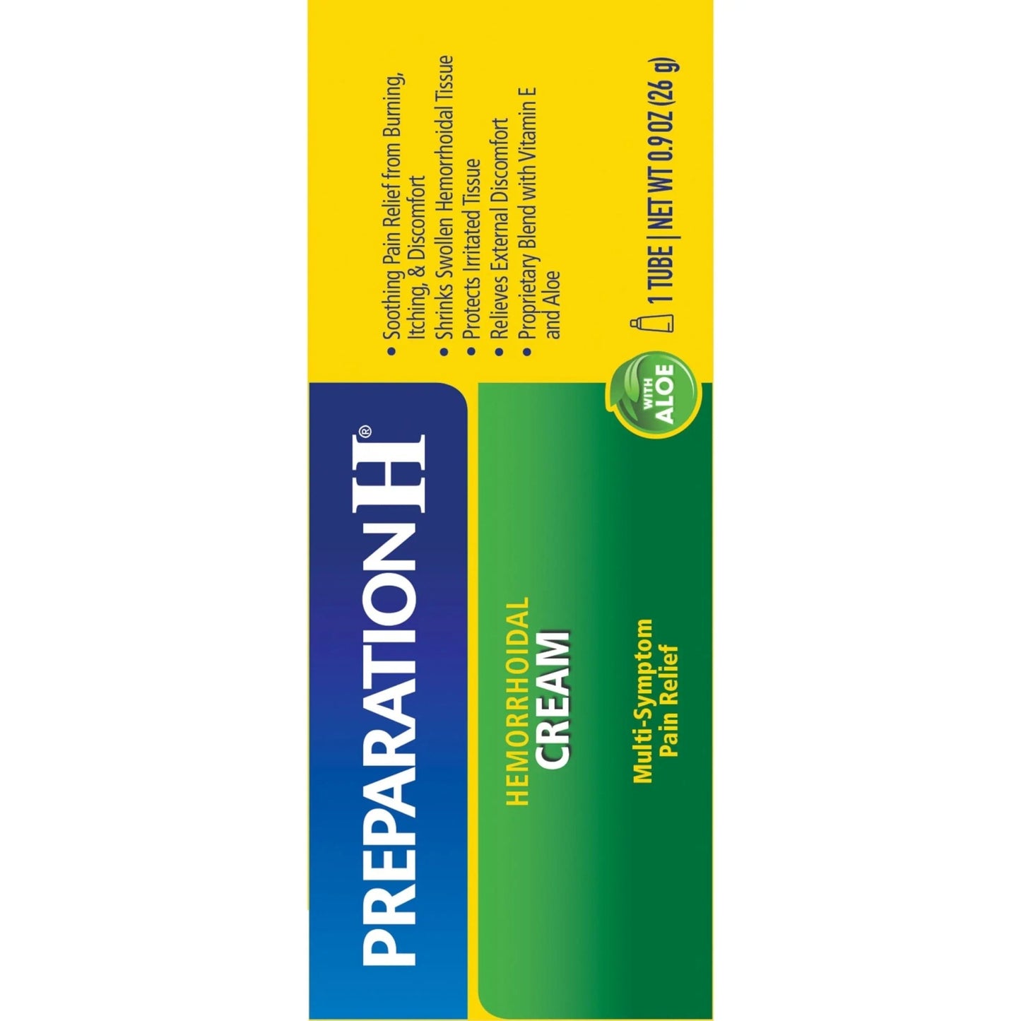Preparation H Hemorrhoid Symptom Treatment Cream (0.9 Ounce Tube), Maximum Strength Multi-Symptom Pain Relief with Aloe - dailyvitalstore