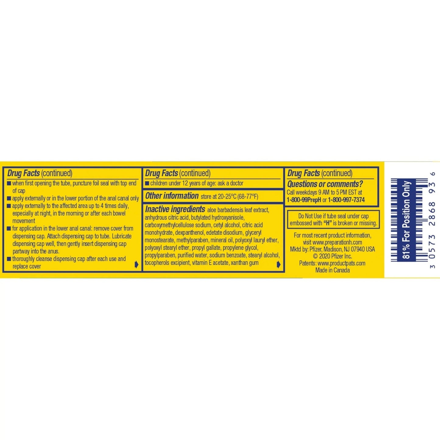 Preparation H Hemorrhoid Symptom Treatment Cream (0.9 Ounce Tube), Maximum Strength Multi-Symptom Pain Relief with Aloe - dailyvitalstore