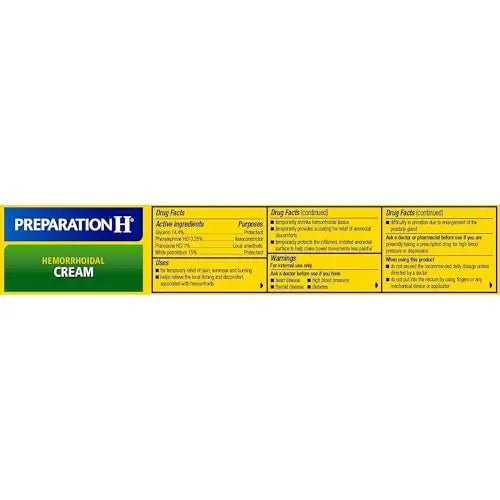 Preparation H Hemorrhoid Symptom Treatment Cream (2 x 1.8 Ounce Tube), Maximum Strength Multi-Symptom Pain Relief with Aloe - dailyvitalstore