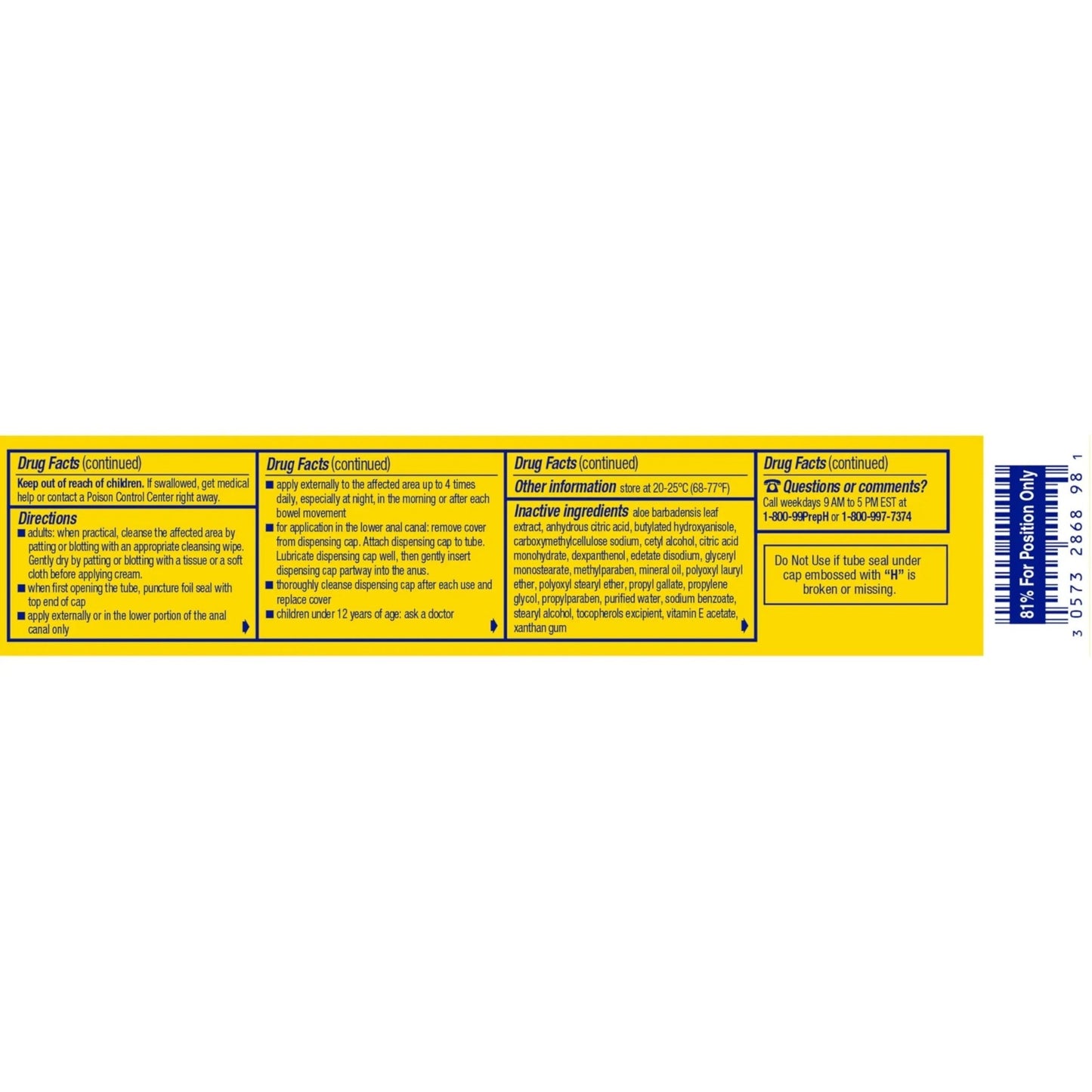 Preparation H Hemorrhoid Symptom Treatment Cream (2 x 1.8 Ounce Tube), Maximum Strength Multi-Symptom Pain Relief with Aloe - dailyvitalstore