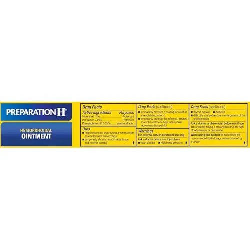 PREPARATION H Hemorrhoid Symptom Treatment Ointment, Itching, Burning & Discomfort Relief, Tube (2.0 Ounce) - dailyvitalstore