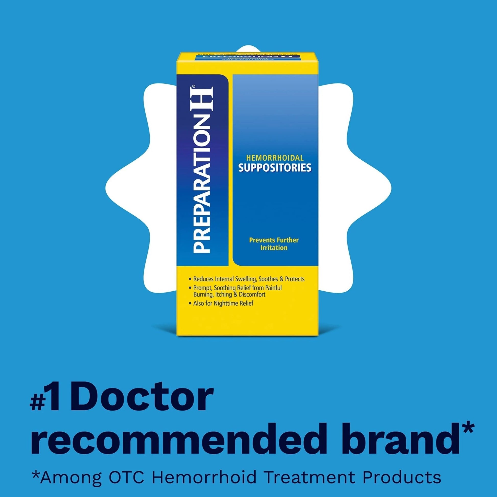 PREPARATION H Hemorrhoid Symptom Treatment Suppositories, Burning, Itching and Discomfort Relief (48 Count) - dailyvitalstore