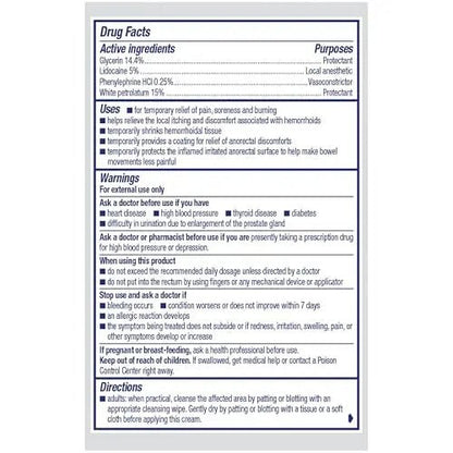 Preparation H Rapid Relief Hemorrhoid Cream with Lidocaine, Numbing Relief for Swelling, Pain, Burning and Itching - 0.75 Oz Tube - dailyvitalstore