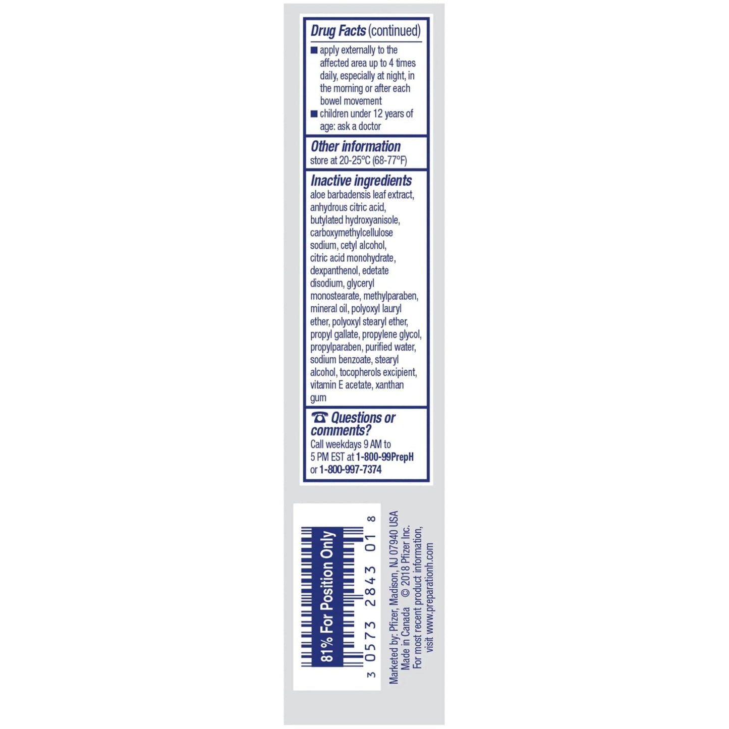 Preparation H Rapid Relief Hemorrhoid Cream with Lidocaine, Numbing Relief for Swelling, Pain, Burning and Itching - 0.75 Oz Tube - dailyvitalstore