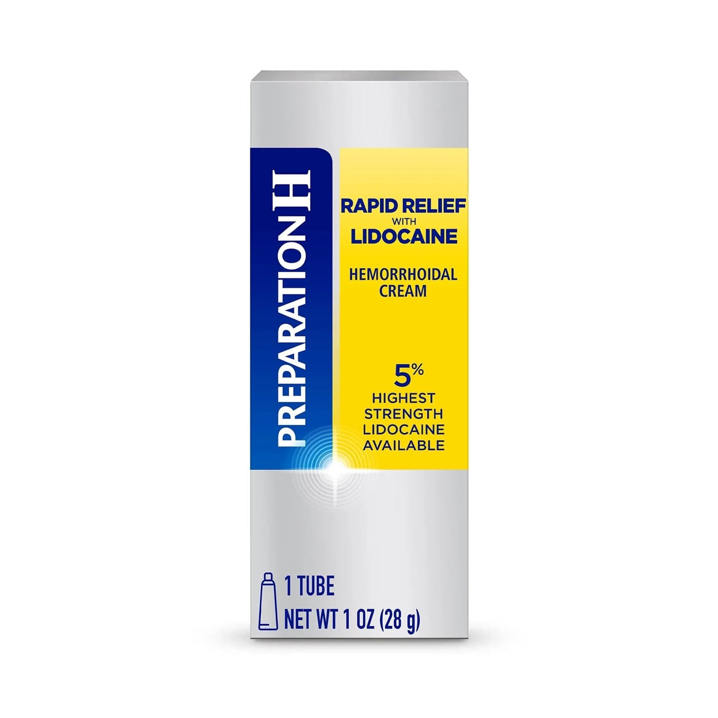 Preparation H Rapid Relief Hemorrhoid Cream with Lidocaine, Numbing Relief for Swelling, Pain, Burning and Itching - 1 Oz Tube - dailyvitalstore