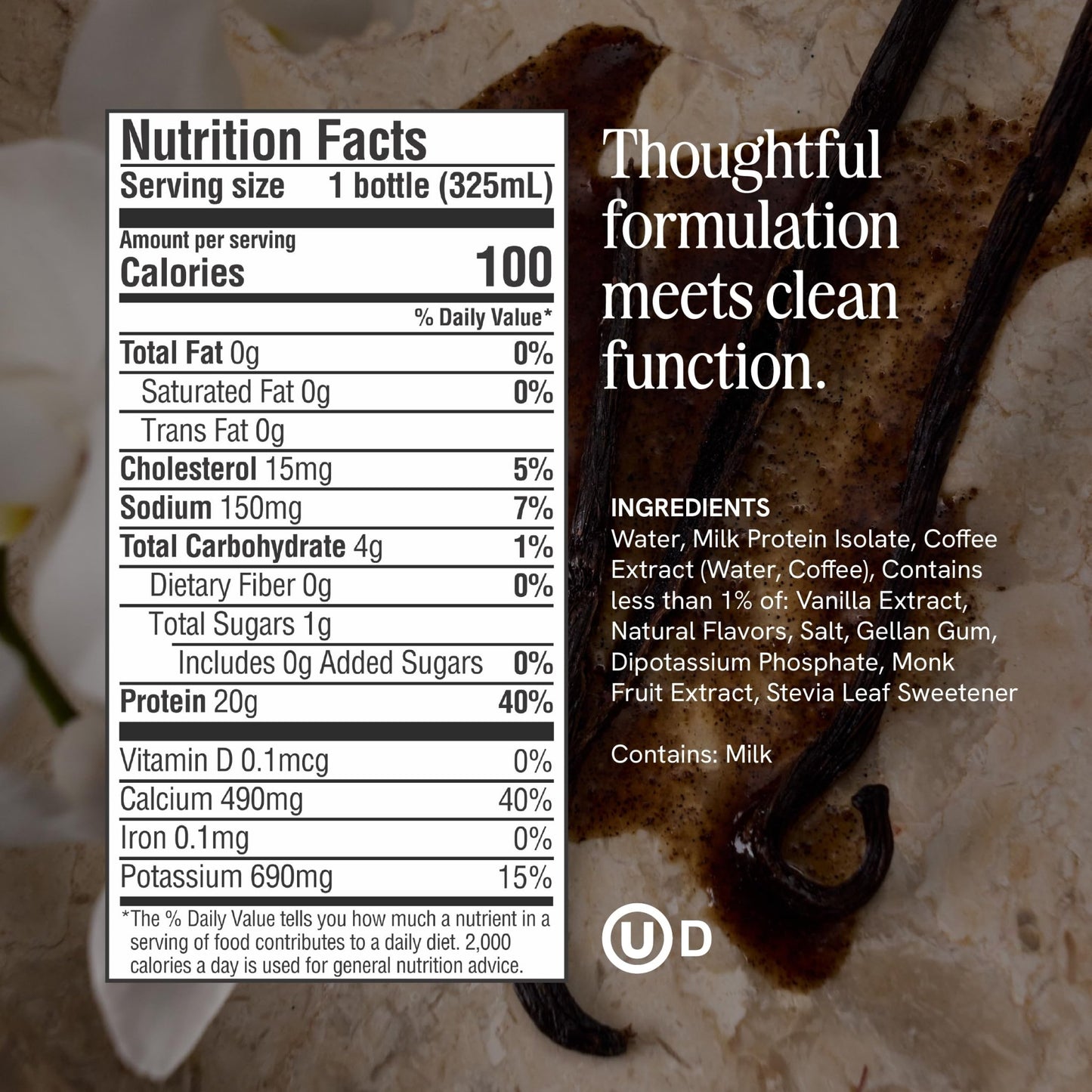 Prés, Protein Coffee, Vanilla, High Protein, Real Cold Brew, 20g Protein, 1g Sugar, 100 Calories, No Added Sugar, Coffee, Protein, Kosher, Soy Free, Nut Free, Non-GMO, Low Carb (12 Pack) - dailyvitalstore