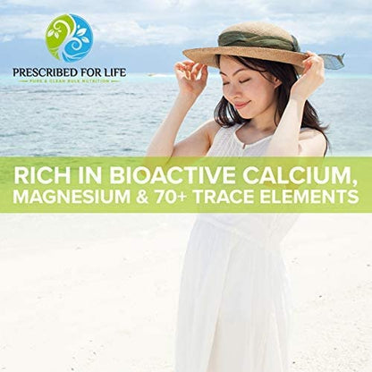 Prescribed for Life Aquamin Powder, Red Marine Algae Supplements, Rich in Plant Based Calcium & Magnesium, 72 Trace Minerals, Non GMO (113g) - dailyvitalstore