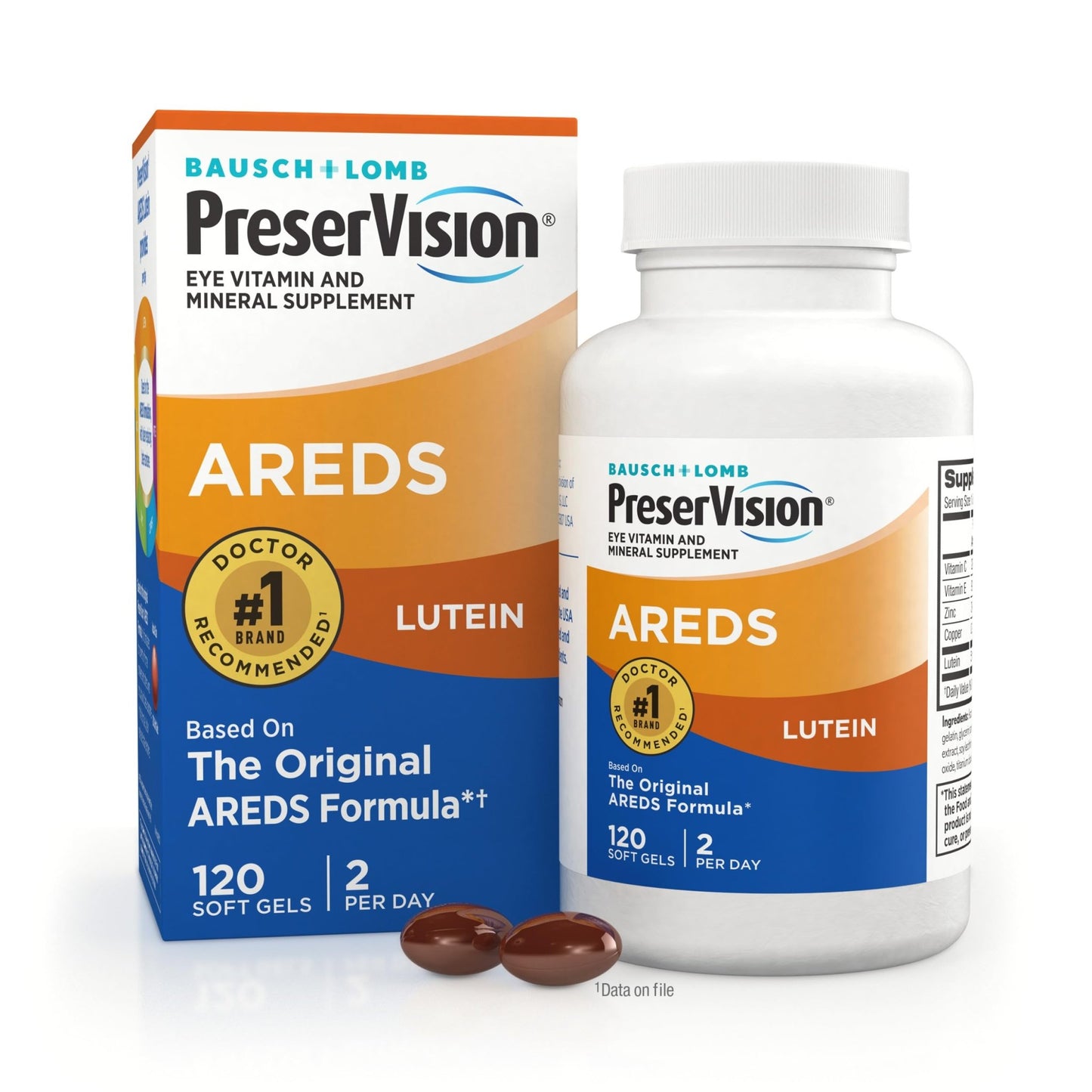PreserVision AREDS Eye Vitamins, 1 Eye Doctor Recommended Brand, Multivitamin with Lutein, Vitamins C & E, Zinc, and Copper Supplements, 120 Softgels - dailyvitalstore