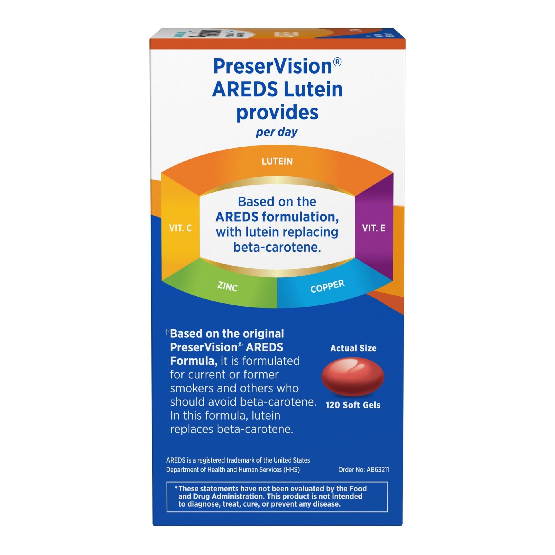 PreserVision AREDS Eye Vitamins, 1 Eye Doctor Recommended Brand, Multivitamin with Lutein, Vitamins C & E, Zinc, and Copper Supplements, 120 Softgels - dailyvitalstore
