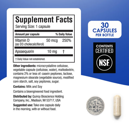 Prevagen Regular Strength - 30 Capsules (1 Month Supply) | Formulated for Your Brain | 10mg of Apoaequorin Plus Vitamin D3 - dailyvitalstore