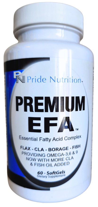 Pride Nutrition Premium EFA Omega 3-6-9 Supplement for Men and Women 5 in 1 - EPA, DHA, GLA, ALA & CLA Essential Fatty Acids with Fish Oil - Softgel Pills - dailyvitalstore