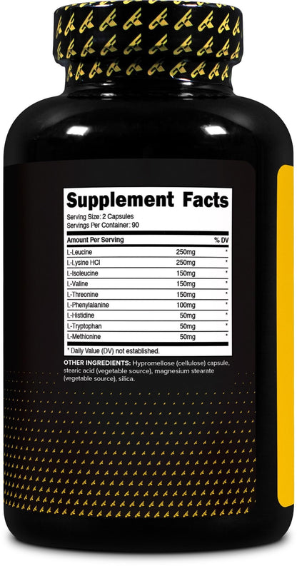 Primaforce EAA Capsules 1200mg, 180 Capsules, 90 Servings - Essential Amino Acids - Non-GMO, Gluten Free & Vegitarian Friendly - dailyvitalstore